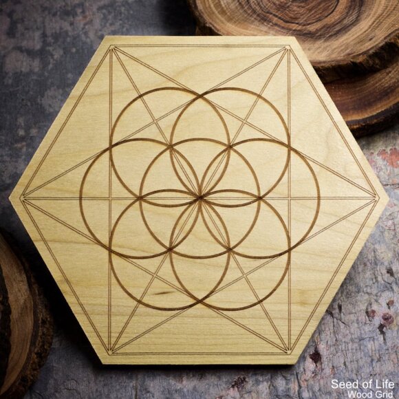 Attract Love Mini Crystal Grid Set - Your choice of Wood Grid Board - Picture 6 of 6